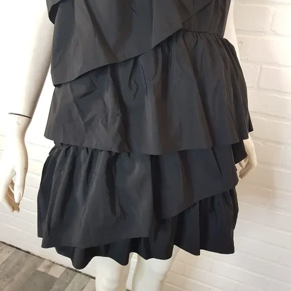 Endless Rose Anthropologie Tiered Mini Dress Medium UK 12 Black Ruffle Party NWT - Picture 5 of 15
